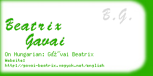 beatrix gavai business card